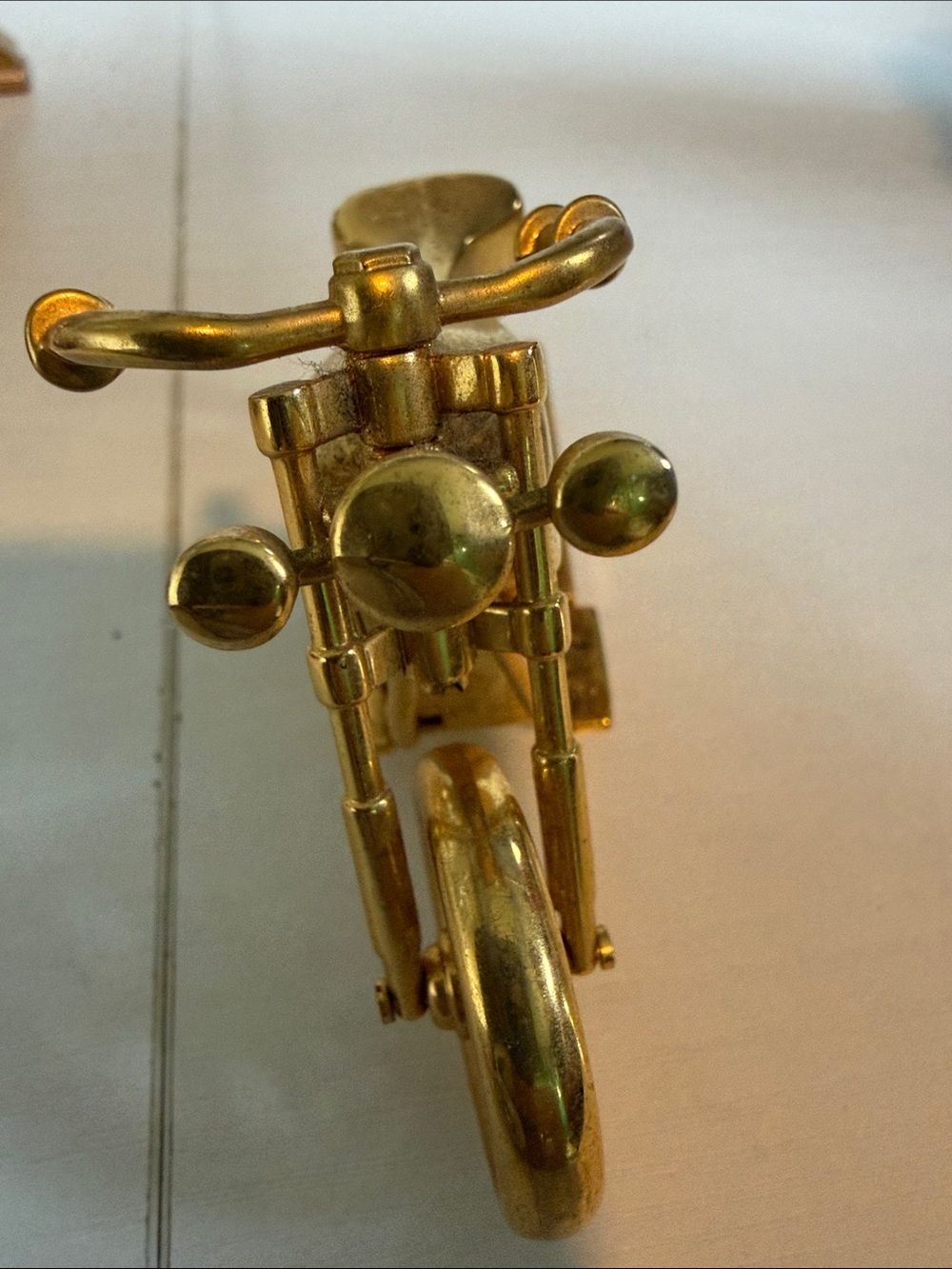 Timex Gold Motorcycle Desk Clock Accent - Picture 3 of 4